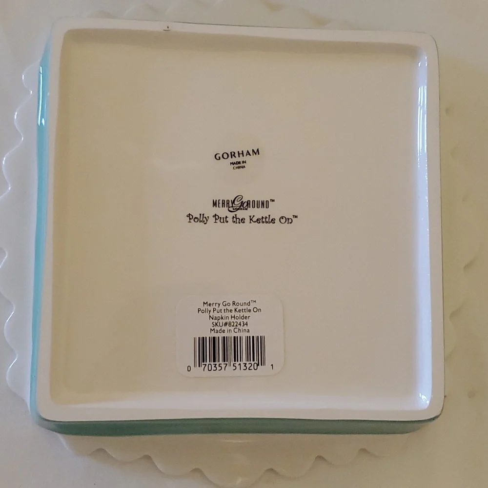 (Lenox) Polly Put The Kettle On Napkin Holder